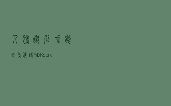 人脸识别功能 参考代码 SDK service层 微服务架构