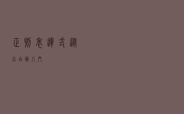 正则表达式从小白到入门