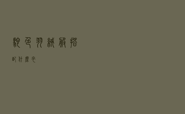 驼色羽绒服搭配什么衣