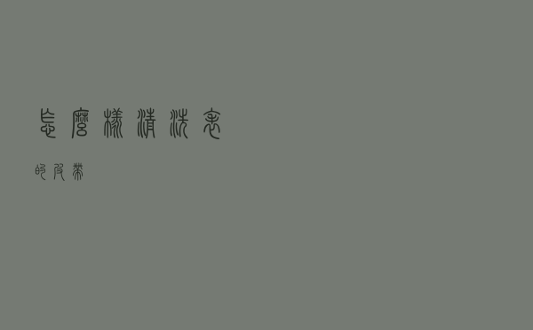 怎么样清洗表的皮带