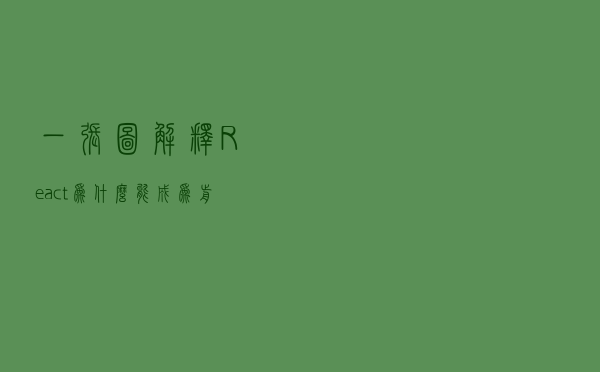 一张图解释React为什么能成为前端新贵