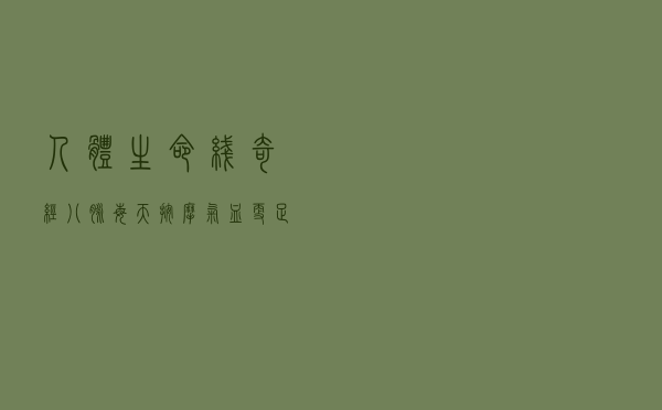 人体生命线“奇经八脉”，每天按摩，气血更足