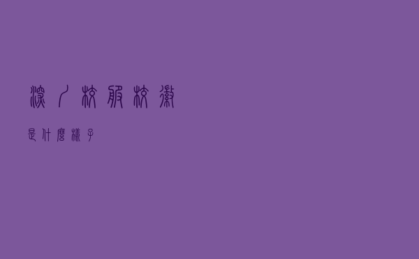 深圳校服校徽是什么样子