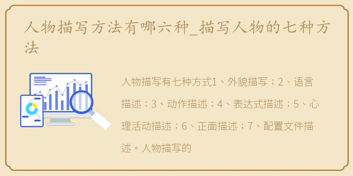 人物描写方法有哪六种_描写人物的七种方法