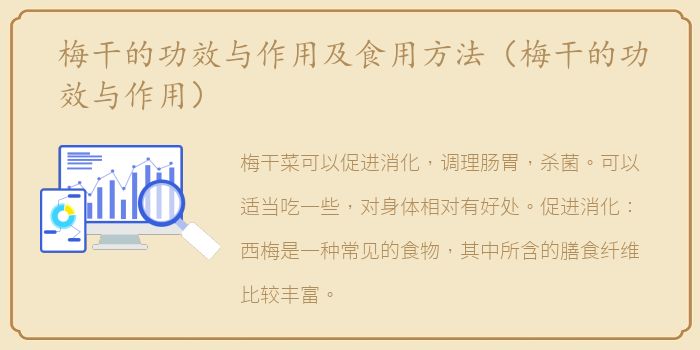 梅干的功效与作用及食用方法（梅干的功效与作用）
