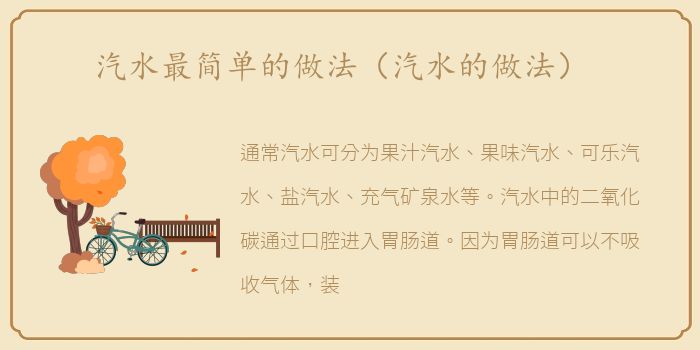 汽水最简单的做法（汽水的做法）