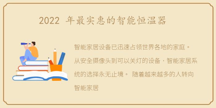 2022 年最实惠的智能恒温器