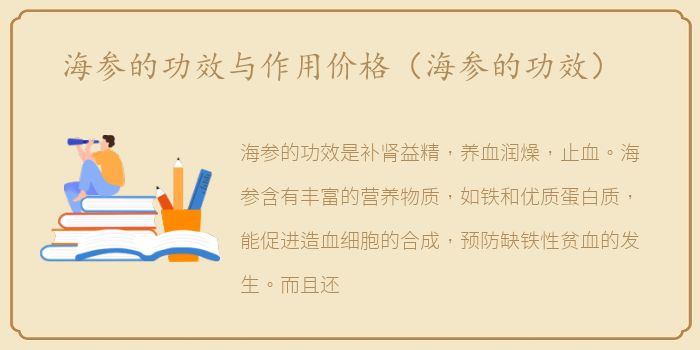 海参的功效与作用价格（海参的功效）