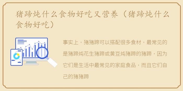 猪蹄炖什么食物好吃又营养（猪蹄炖什么食物好吃）