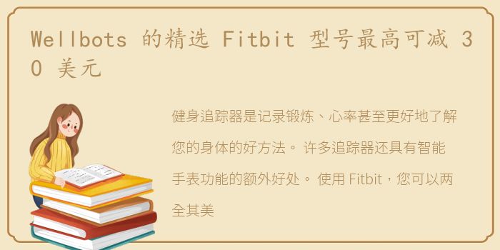 Wellbots 的精选 Fitbit 型号最高可减 30 美元