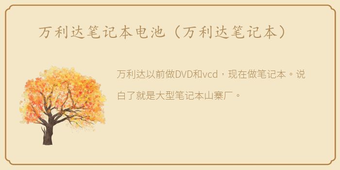 万利达笔记本电池（万利达笔记本）