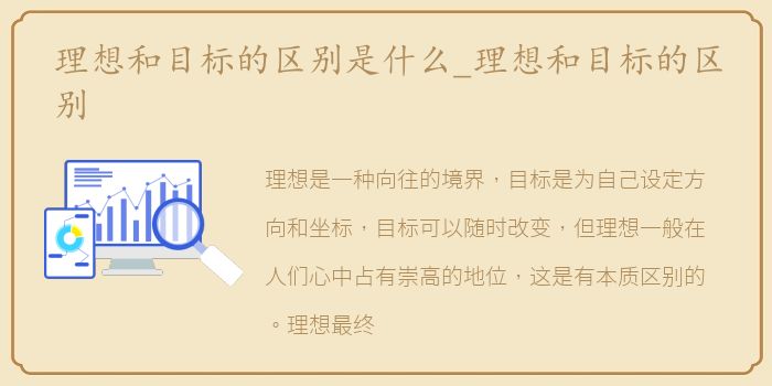 理想和目标的区别是什么_理想和目标的区别