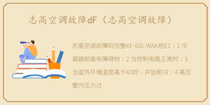志高空调故障dF（志高空调故障）