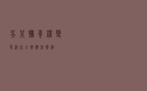 吴某抚养权变更纠纷以案释法案例