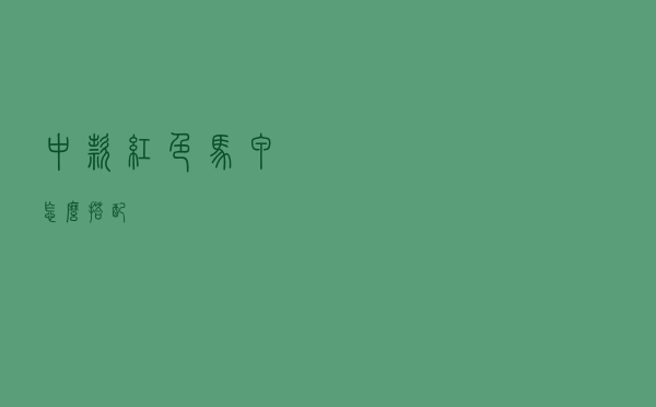 中款红色马甲怎么搭配