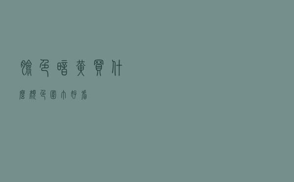 脸色暗黄买什么颜色围巾好看