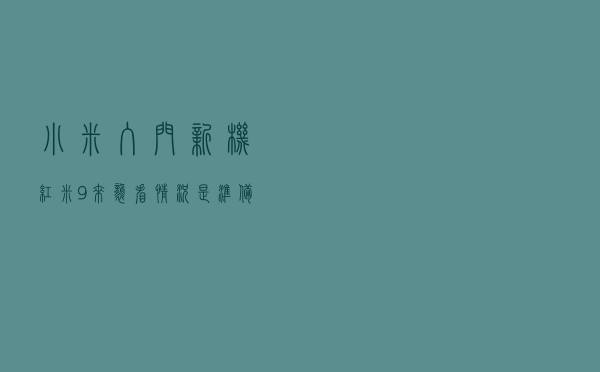 小米入门新机红米9来袭，看情况是准备给“机皇”上一课