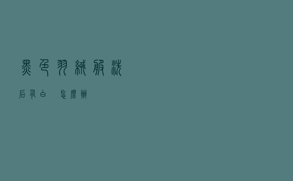 黑色羽绒服洗后有白漬怎么办