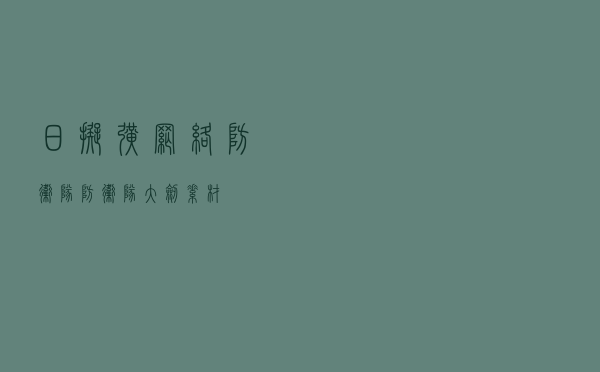 日拟扩网络防卫队（防卫队大剑素材）