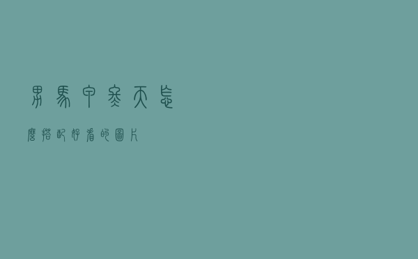 男马甲冬天怎么搭配好看的图片