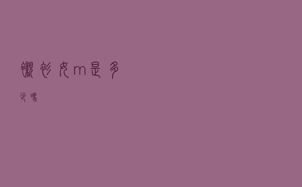 衬衫女m是多少吗