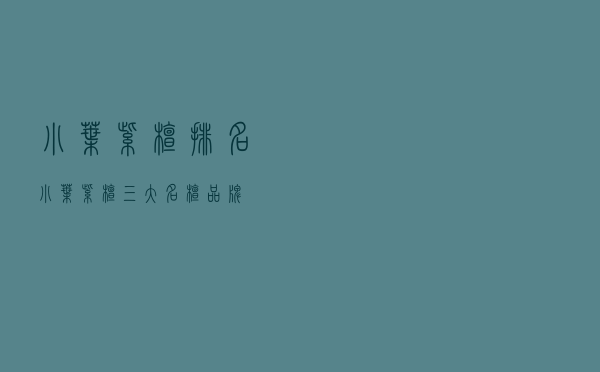 小叶紫檀排名（小叶紫檀三大名檀品牌）