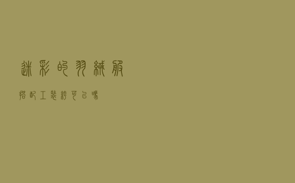 迷彩的羽绒服搭配工装裤可以吗