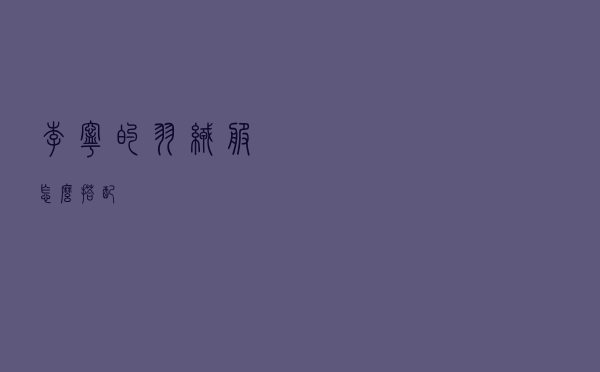 李宁的羽绒服怎么搭配