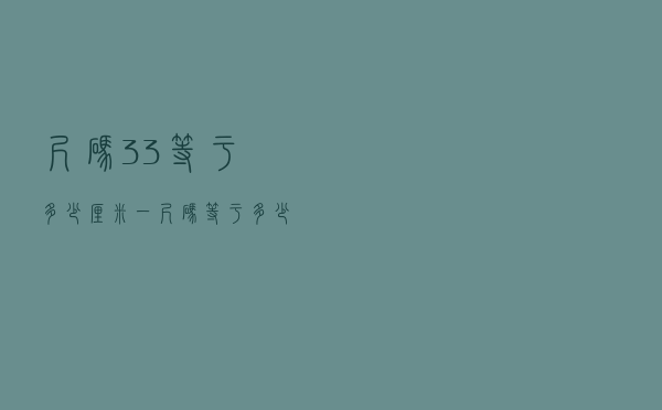 尺码33等于多少厘米（一尺码等于多少厘米）