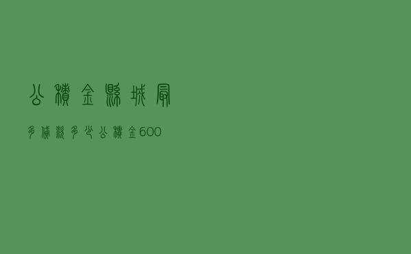 公积金县城最多贷款多少 「公积金6000能贷款多少」