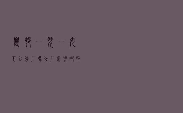 农村一儿一女可以分户吗？分户需要哪些条件？怎么申请？
