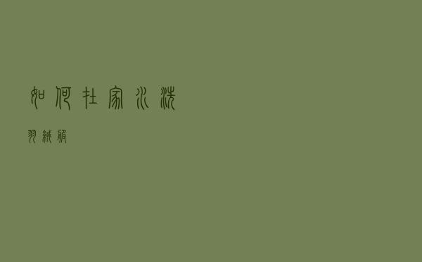 如何在家水洗羽绒服