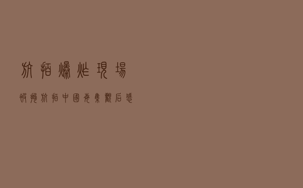 航拍爆炸现场被拘，航拍中国每集观后感