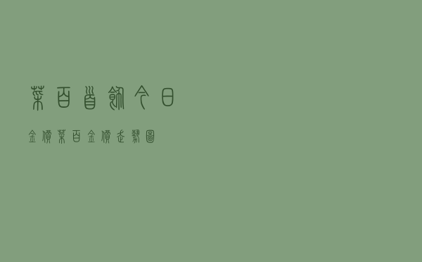菜百首饰今日金价，菜百金价走势图