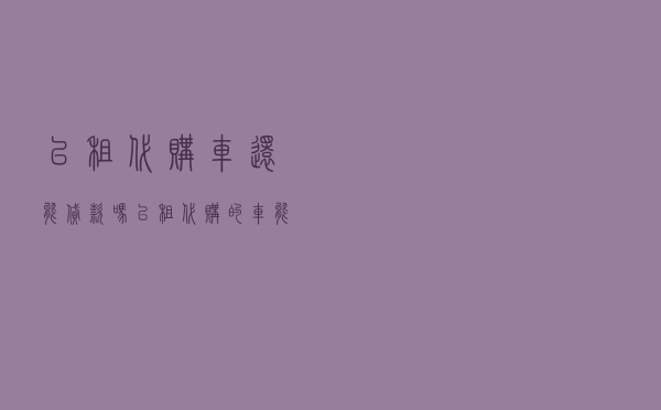 以租代购车还能贷款吗_以租代购的车能抵押吗