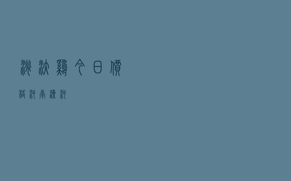 淘汰鸡今日价格河南漯河