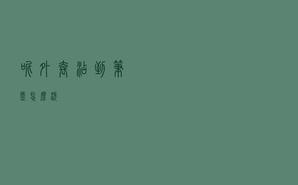 呢外套沾到笔墨怎么洗