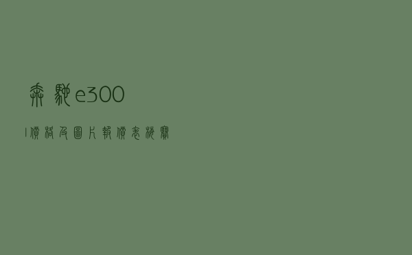 奔驰e300l价格及图片 报价表，梅赛德斯奔驰e300l新车报价