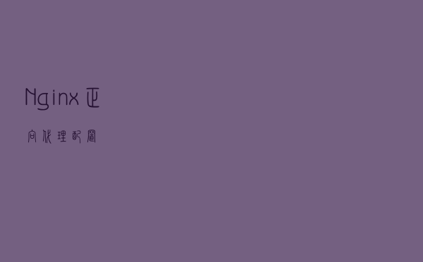 Nginx正向代理配置
