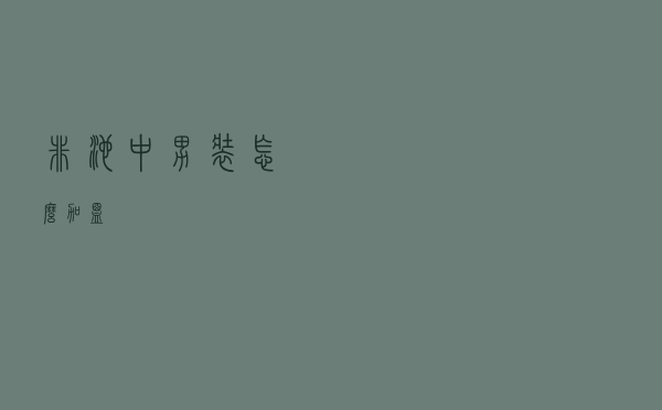 非池中男装怎么加盟