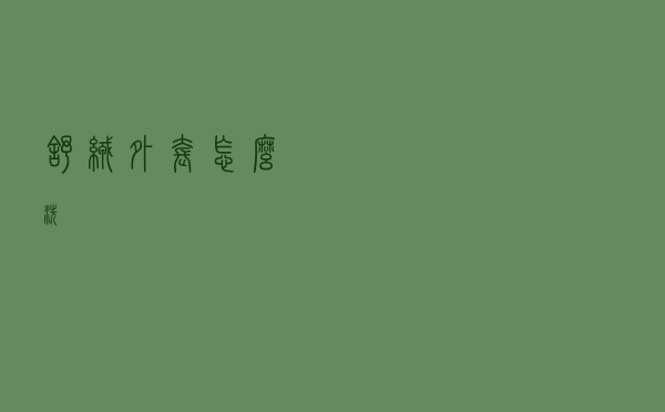 舒绒外套怎么洗