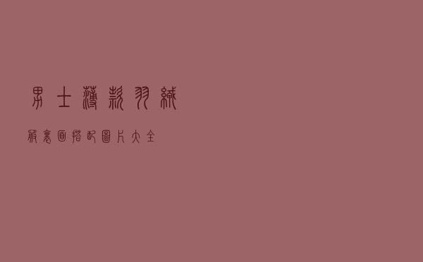 男士薄款羽绒服里面搭配图片大全