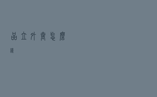 品立外套怎么样