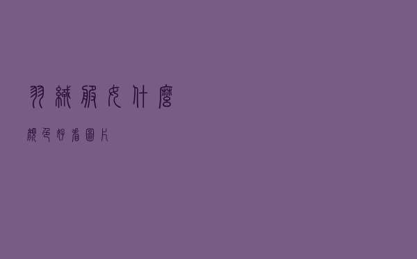 羽绒服女什么颜色好看图片