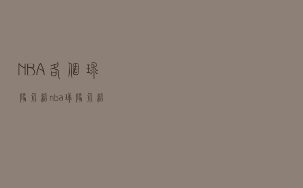 NBA各个球队介绍（nba球队介绍）