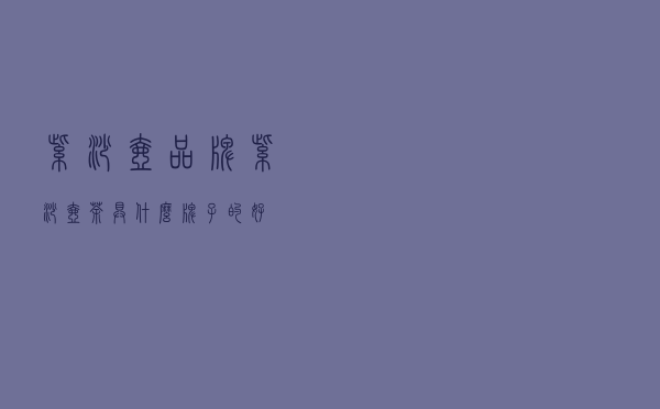 紫砂壶 品牌_紫砂壶茶具什么牌子的好