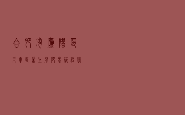 合肥市庐阳区某小区业主间邻里纠纷调解案