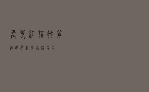 长春红旗街万达都有什么品牌男装