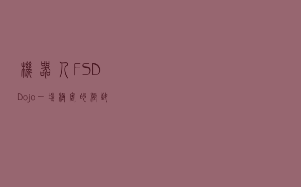 机器人、FSD、Dojo，一场极客的极致狂欢