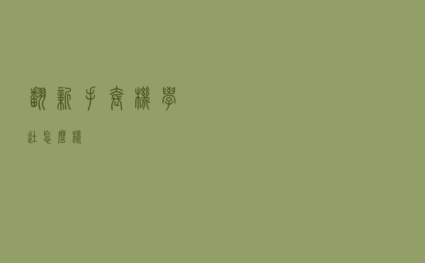 翻新手套机学徒怎么样